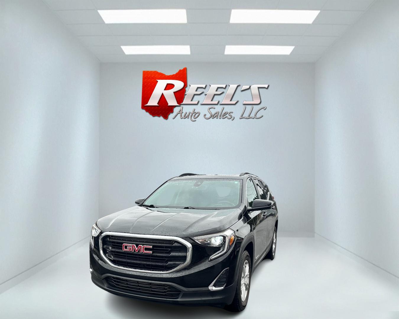 2021 Black /Black GMC Terrain SLE (3GKALTEV9ML) with an 1.5L I4 DOHC 16V TURBO engine, 9-Speed Automatic transmission, located at 11115 Chardon Rd. , Chardon, OH, 44024, (440) 214-9705, 41.580246, -81.241943 - Photo#0